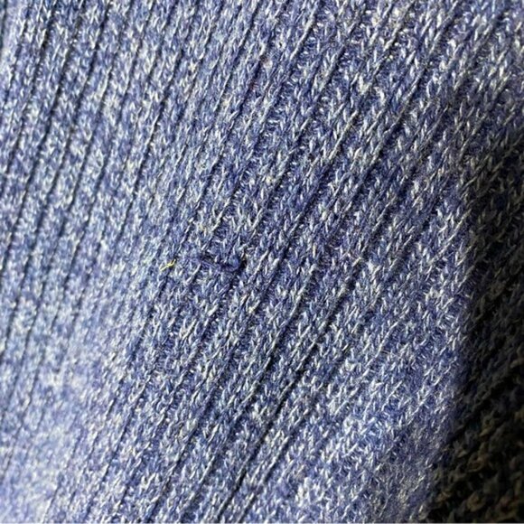 Vintage Northern Reflections Cottage Essentials Blue Ribbed Knit V Nk Sweater M - Picture 6 of 15